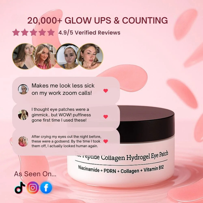 HydraPept™ Collagen Eye Patches | Peptide-Infused Under Eye Hydrogel